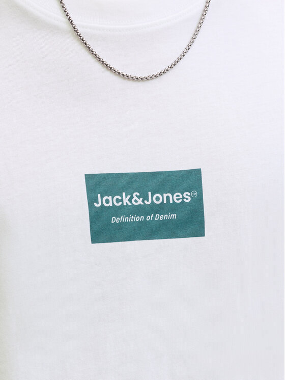 Jack & Jones Jack & Jones Tricou Frank 12288092 Alb Relaxed Fit
