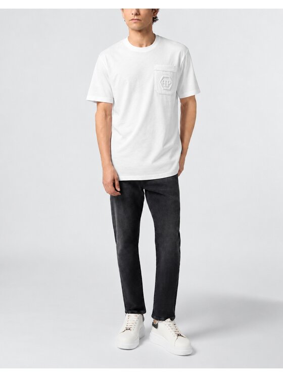 PHILIPP PLEIN PHILIPP PLEIN T-Shirt 31311 Biały Regular Fit