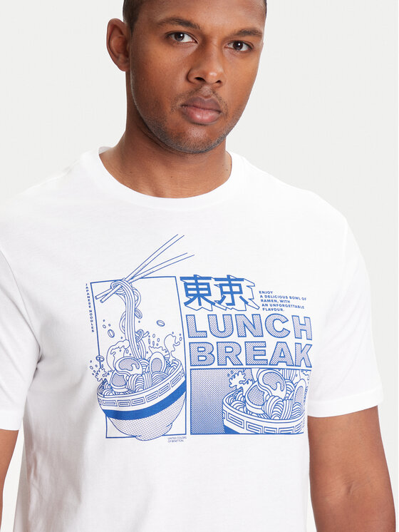United Colors Of Benetton United Colors Of Benetton T-särk 3I1XU10A4 Valge Relaxed Fit