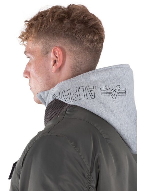 Alpha Industries Alpha Industries Kurtka bomber AI.183110-04-XL Szary Slim Fit