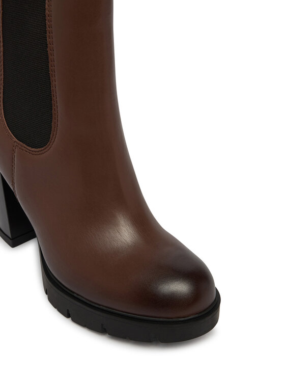 Tommy Jeans Tommy Jeans Botki Tjw Chelsea High Heel Boots EN0EN03112 Brązowy