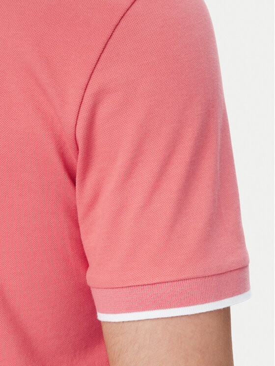 BOSS BOSS Тениска с яка и копчета Passertip 50507699 Светлочервен Slim Fit