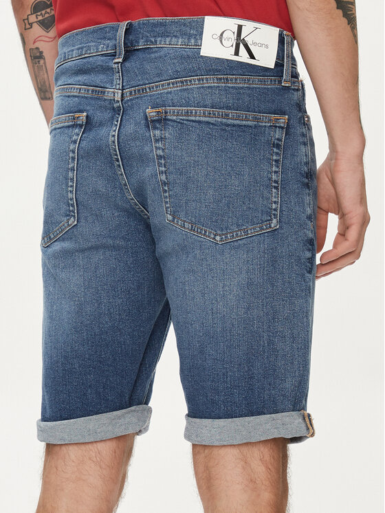 Calvin Klein Jeans Calvin Klein Jeans Pantaloni scurți de blugi J30J324874 Albastru Slim Fit