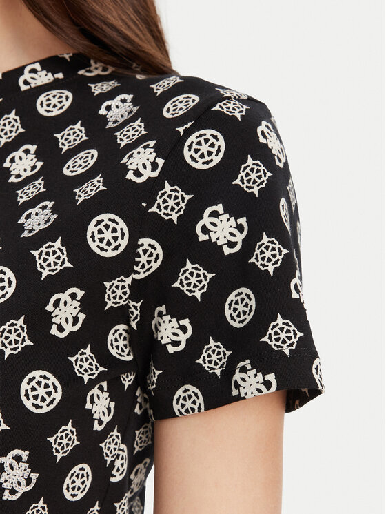 Guess Guess T-Shirt V5YI04 I3Z14 Czarny Regular Fit