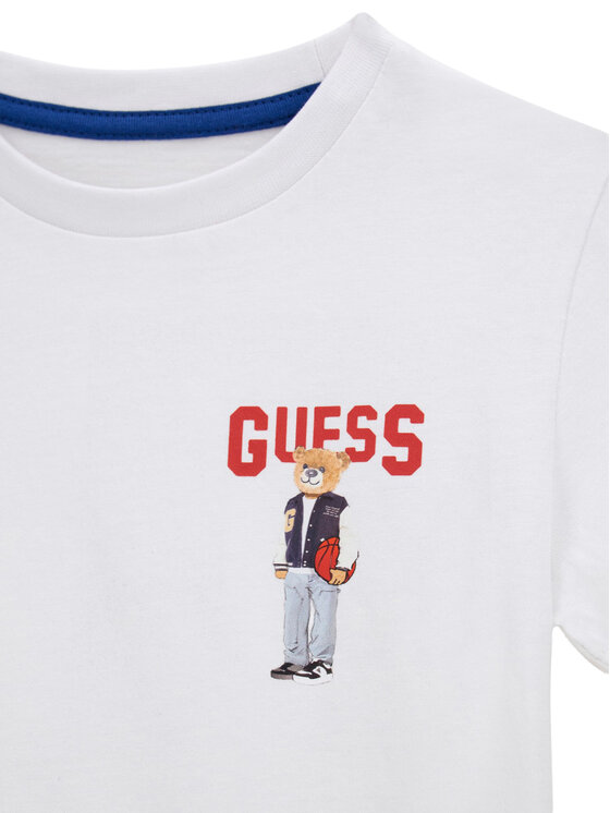 Guess Guess Tričko N6YI23 3K3879 Biela Regular Fit