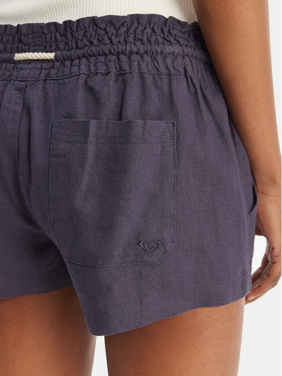 Roxy Roxy Šortky z materiálu Oceanside ARJNS03007 Tmavomodrá Regular Fit