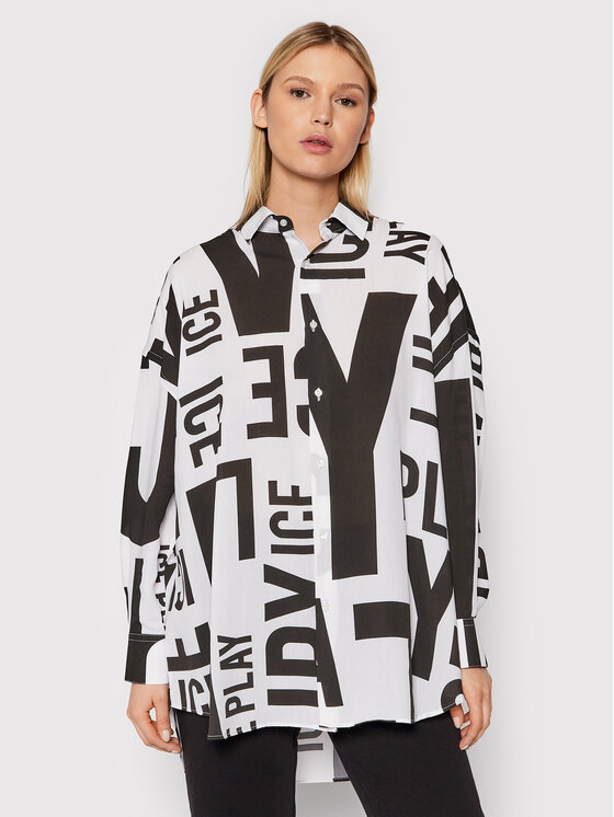 Ice Play Srajca 22E U2M0 G041 6213 S191 Bela Oversize