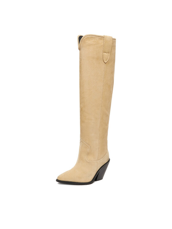 Badura Badura Cizme și botine cowboy EO-BRAYLE-01 Bej