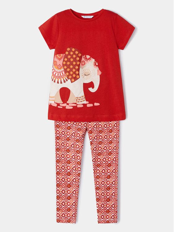 Mayoral Mayoral Set T-Shirt und Leggings 3711 Rot Regular Fit