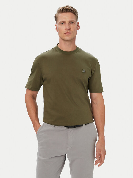 BOSS BOSS Футболка C-Taut 01 50555844 Темно-зелений Regular Fit