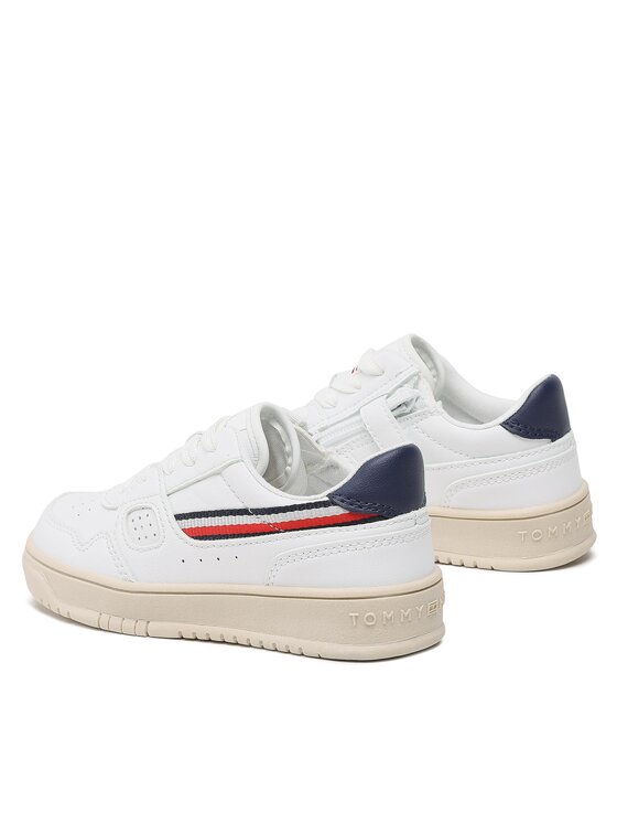 Tommy Hilfiger Tommy Hilfiger Sneakersy Stripes Low Cut Lace-Up Sneaker T3X9-32848-1355 S Biały