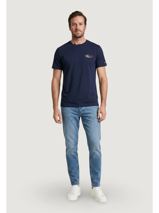 Tommy Jeans Tommy Jeans T-särk DM0DM22538 Tumesinine Slim Fit