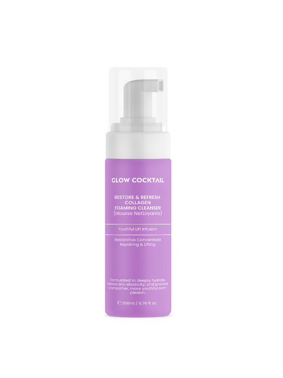 Glow Cocktail Glow Cocktail Regenerująco-odświeżający kolagenowy preparat myjący w piance 200 ml Pianka oczyszczająca