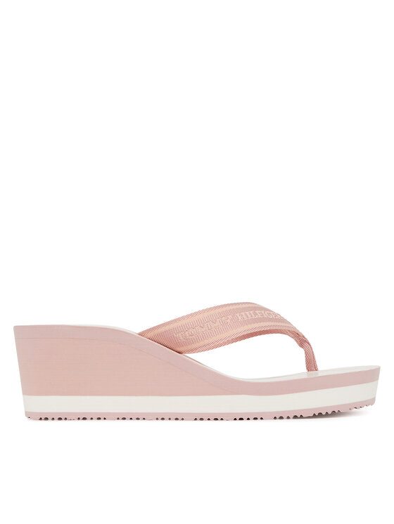 Tommy Hilfiger Tommy Hilfiger Flip-flops Th Stripes Wedge Beach Sandal FW0FW08521 Rózsaszín