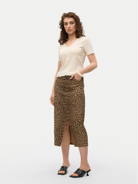 Vero Moda Vero Moda Jeans krilo Veri 10331065 Rjava Regular Fit