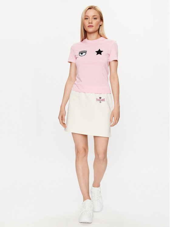 Chiara Ferragni Chiara Ferragni Sporta svārki 74CBET01 Balts Regular Fit