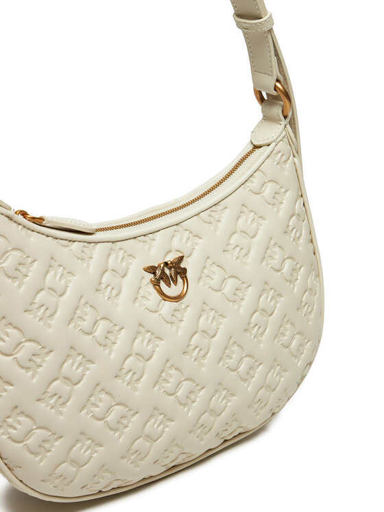 PINKO PINKO Torebka Half Moon Mini Fl AI 24-25 PLTT 102790 A1YB Écru