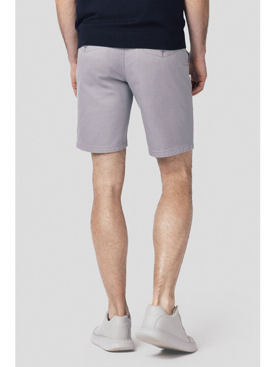 Lancerto Lancerto Szorty materiałowe Vaasa SZO082125000006 Szary Regular Fit