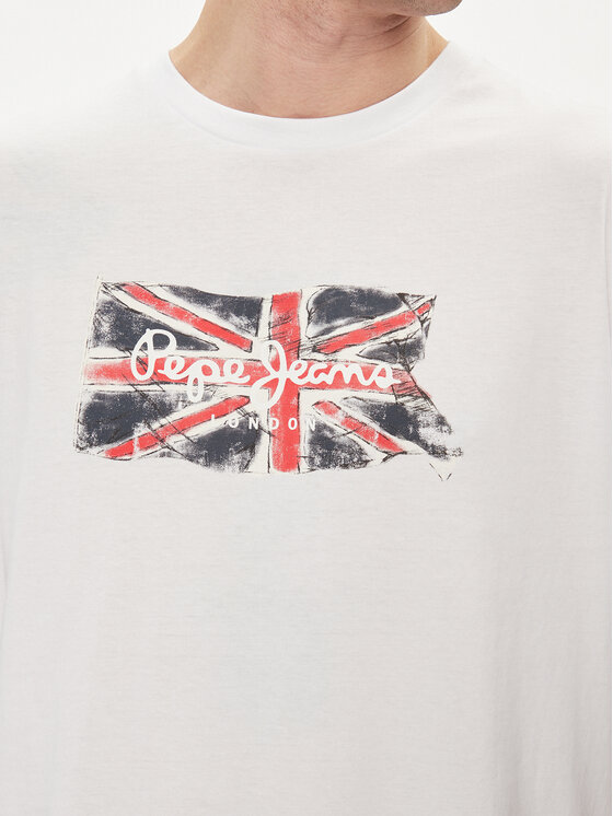 Pepe Jeans Pepe Jeans T-Shirt Clag PM509384 Bílá Regular Fit