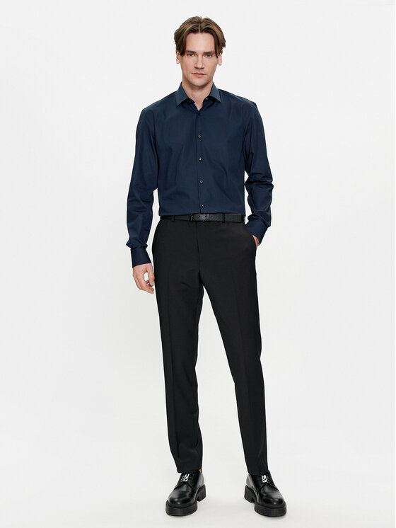 HUGO Hugo Košile Koey 50513889 Tmavomodrá Slim Fit