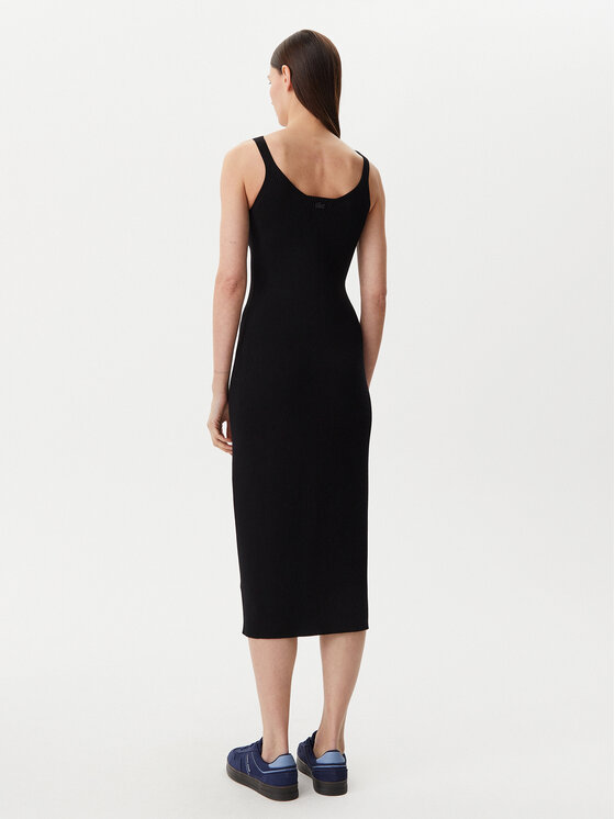 Lacoste Lacoste Strickkleid EF9270 Schwarz Slim Fit