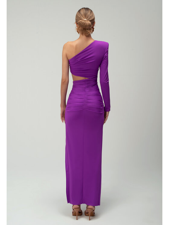 sax35th sax35th Sukienka wieczorowa ANDROMEDA Fioletowy Slim Fit