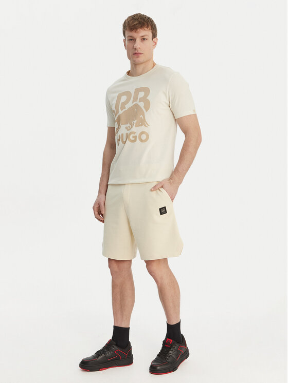 HUGO HUGO Tricou Dlix_RB 50559696 Écru Regular Fit
