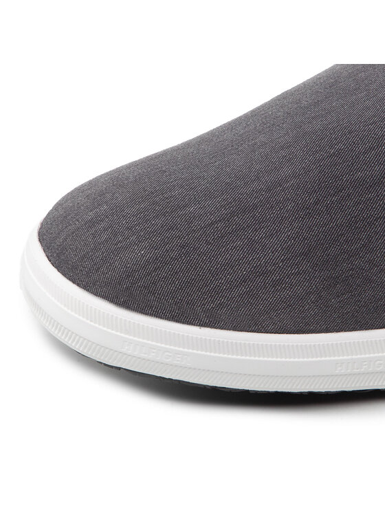 Tommy Hilfiger Tommy Hilfiger Halbschuhe Essential Slip On Chambray Vulc FM0FM03994 Grau