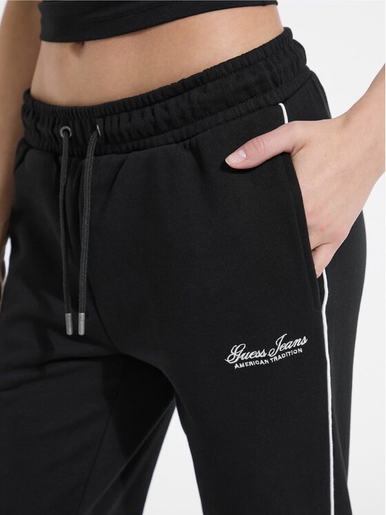 Guess Jeans Guess Jeans Auduma bikses 176211 Melns Slim Fit