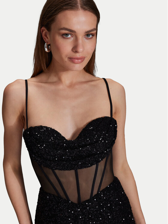 Hey Kyla Sukienka wieczorowa 5AI064HK Czarny Regular Fit