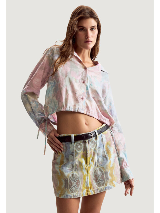 Desigual Desigual Camicia CAM_FLOWERS_LACRO Rosa Casual Fit