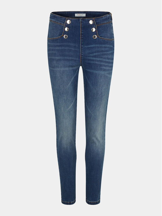 Morgan Morgan Jeansy 241-PERLA Niebieski Skinny Fit