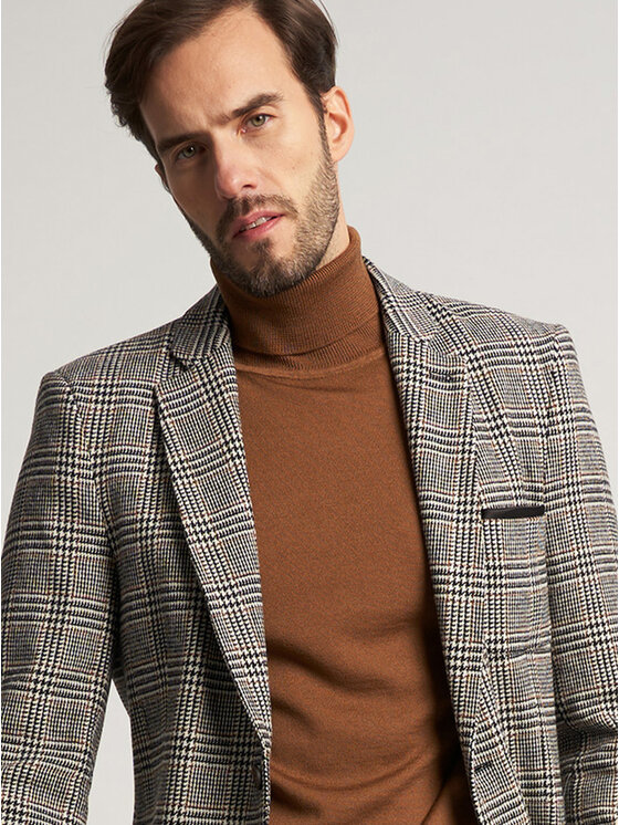 Willsoor Willsoor Sweter 71891 Brązowy Regular Fit