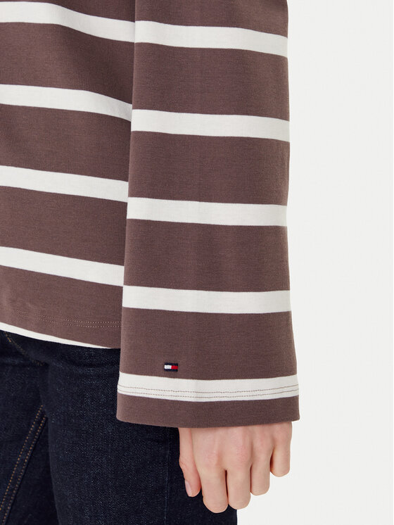 Tommy Hilfiger Tommy Hilfiger Bluse Gold Button WW0WW45760 Braun Relaxed Fit