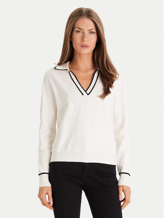 Morgan Sweter 252-MCOLO Écru Regular Fit