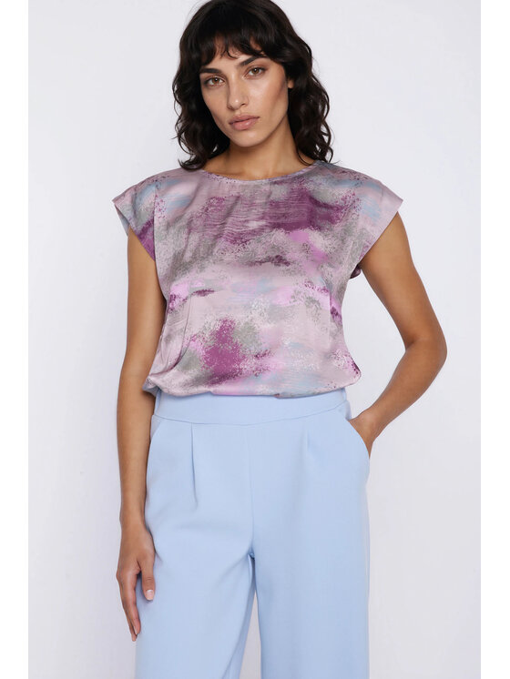 NIFE NIFE Kalhoty z materiálu SD139 Světle modrá Modern Relaxed Fit