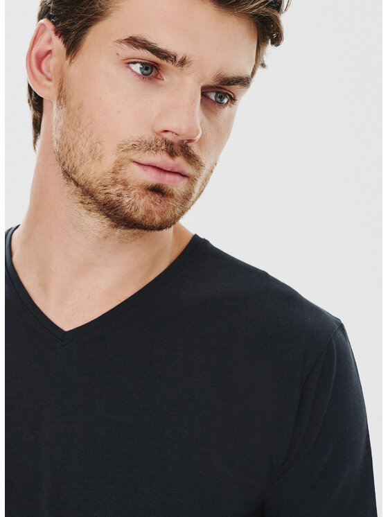 Pako Lorente Pako Lorente T-Shirt P000B-TT-004 Granatowy Slim Fit
