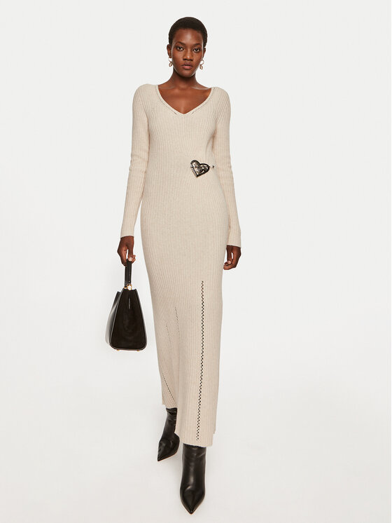 TWINSET TWINSET Rochie tricotată 242TP3440 Bej Slim Fit