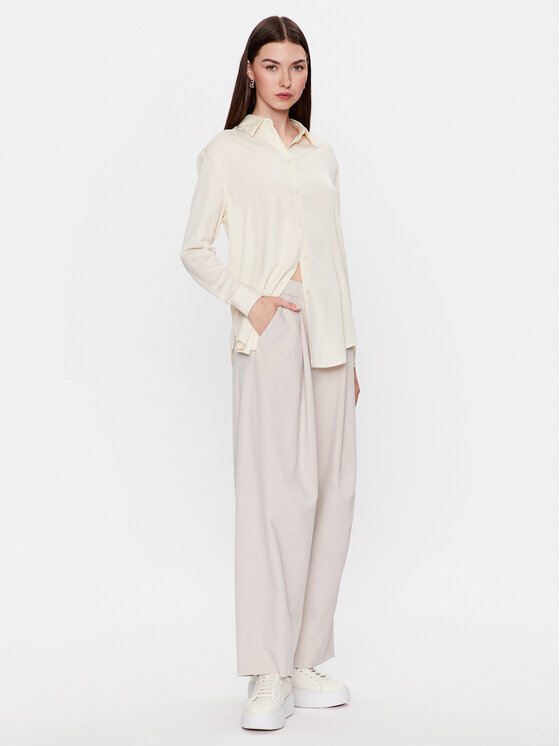 Calvin Klein Calvin Klein Spodnie materiałowe K20K205861 Beżowy Relaxed Fit