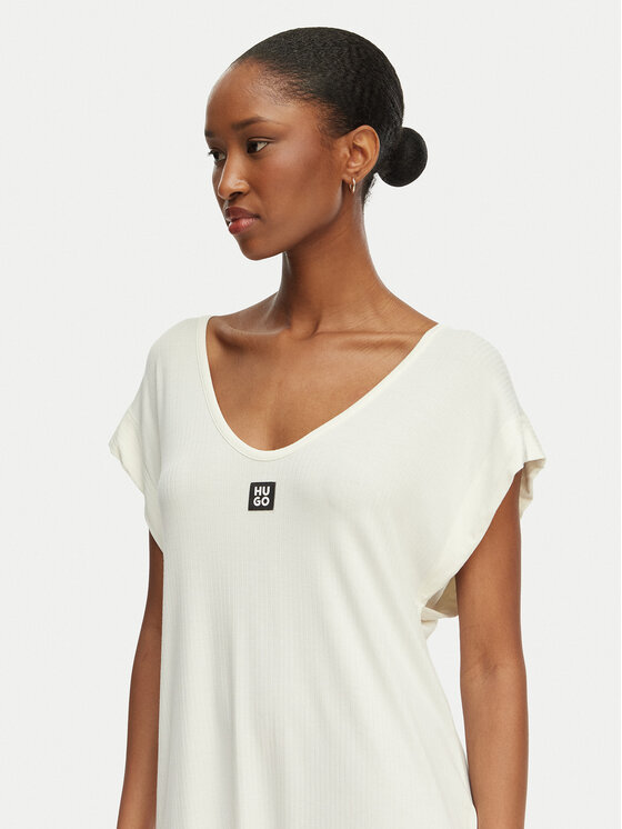 HUGO HUGO Strandkleid Signature B. 50555745 Creme Relaxed Fit