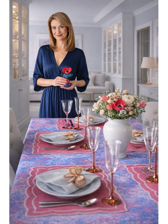 Roseberry Home Roseberry Home Obrus Seaweed Niebieski