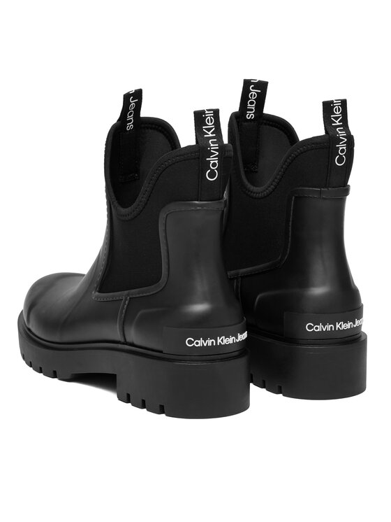 Calvin Klein Jeans Calvin Klein Jeans Gumene čizme Mid Rainboot Chelsea YW0YW01034 Crna