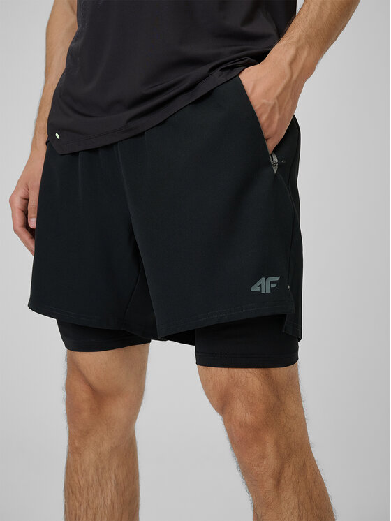 4F 4F Szorty sportowe VICTORY PACK Czarny Regular Fit