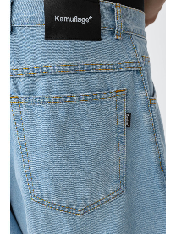 Kamuflage Kamuflage Szorty Way Too Big Niebieski Baggy Fit