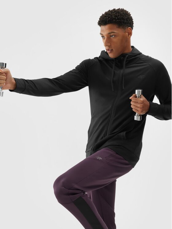 4F 4F Bluza techniczna 4FWAW24TFSWM403-20S Czarny Regular Fit
