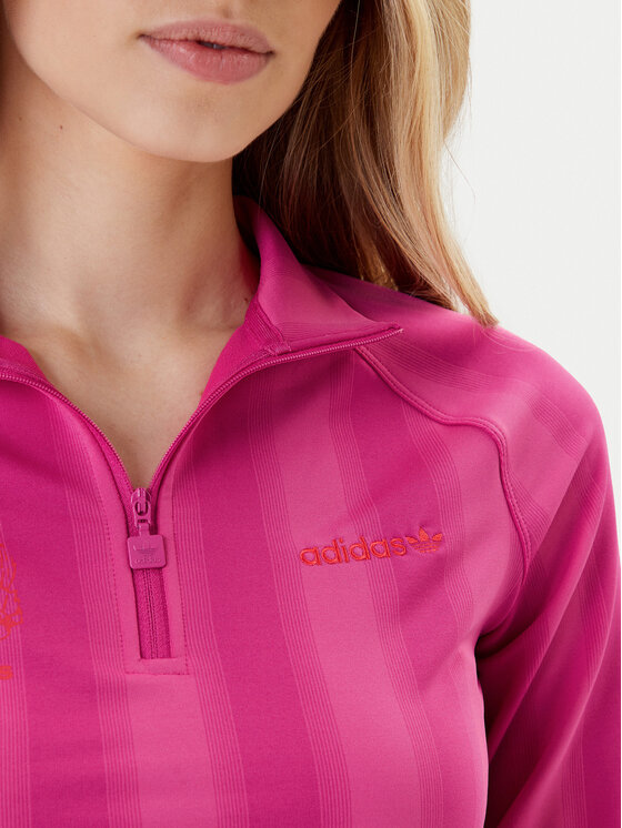 adidas adidas Majica dugih rukava Half-Zip Graphic Football JW3638 Ružičasta Regular Fit