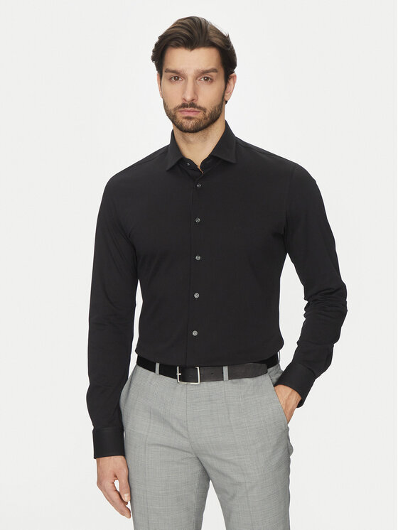 Michael Kors Košeľa MD0MD91392 Čierna Slim Fit