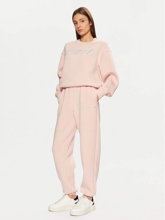 Guess Guess Bluza V4BQ15 K7UW2 Różowy Regular Fit