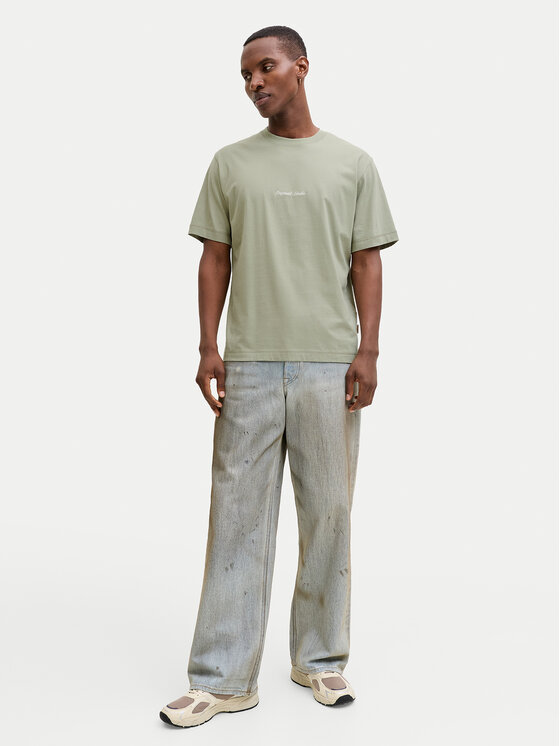 Jack & Jones Jack & Jones T-Shirt Norrebro Emb 12282892 Zielony Regular Fit