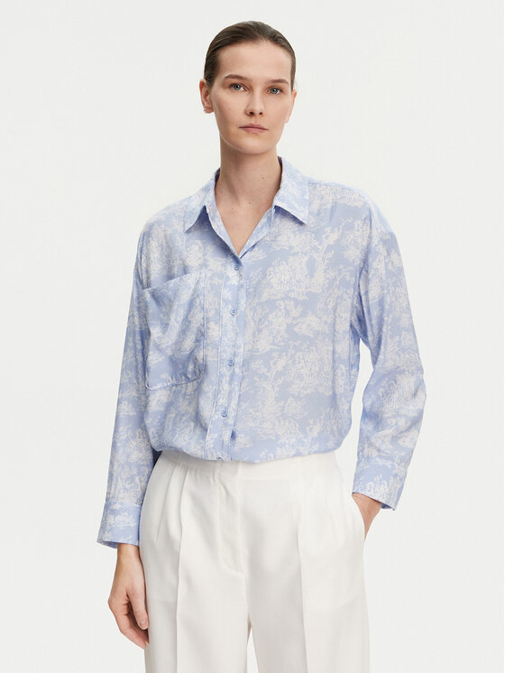 Munthe Munthe Cămașă Filius 251102525120 Albastru Loose Fit